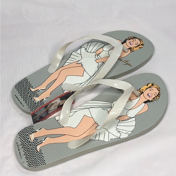 Marilyn Monroe Flip Flops thongs L 9-10 - Picture 3 of 5
